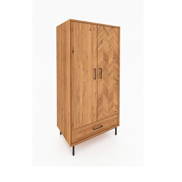 Tammepuidust naturaalset värvi riidekapp 97x196 cm Abies - The Beds-image-2