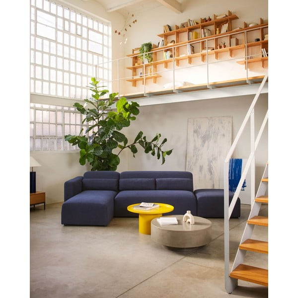 Sinepivärvi metallist ümmargune diivanilaud ø 72 cm Fleksa - Kave Home-image-4