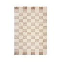 Kreem käsitsi kootud villasegu vaip 200x300 cm Eric Checkboard - Flair Rugs