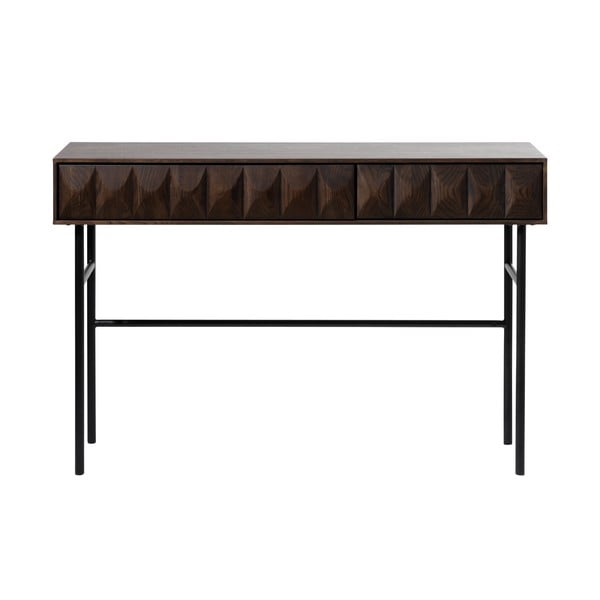 Černý konzolový stolek Unique Furniture Latina, 116,6 x 39,2 cm