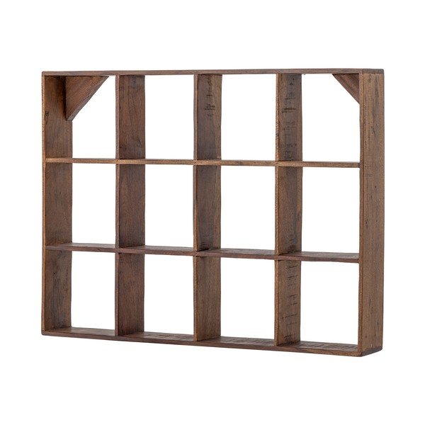 Kahetasandiline riiul taaskasutatud puidust naturaalses värvitoonis 53 cm Tilo - Bloomingville-image-2