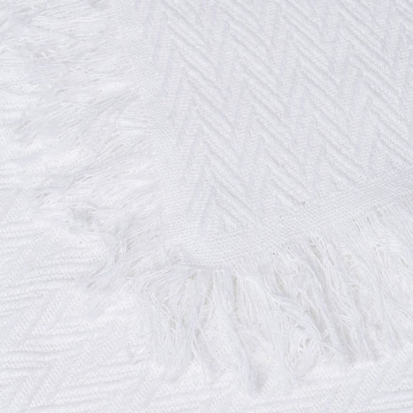 Valge taaskasutatud puuvillast voodikate 260x280 cm Spike - Ixia-image-3