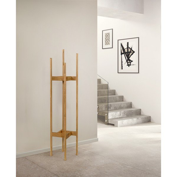 Massiivsest tammest valmistatud mantlihoidja Hilbert - Woodman-image-1