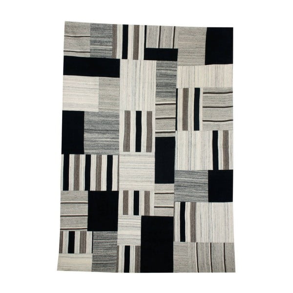 Ručně tkaný koberec z vlny a bavlny Kayoom Intenso Grau Multi, 80 x 150 cm