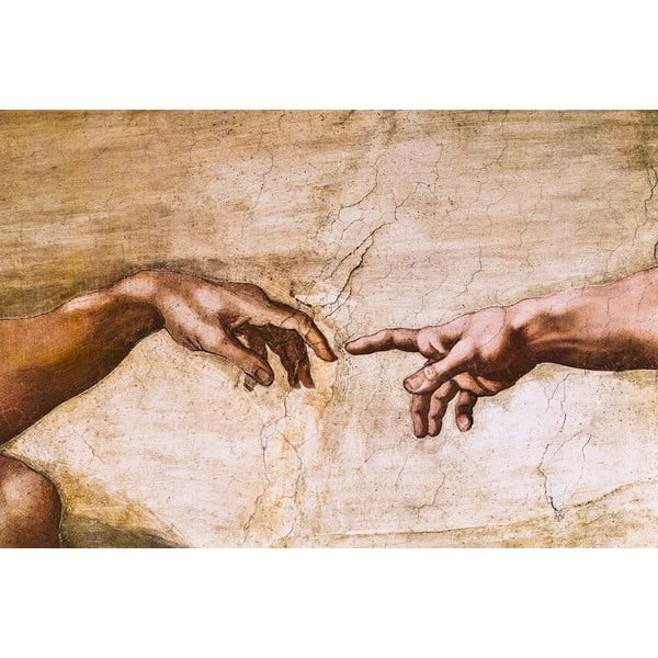 Maali reproduktsioon, 70 x 45 cm. Michelangelo Buonarroti - Creation of Adam - Fedkolor