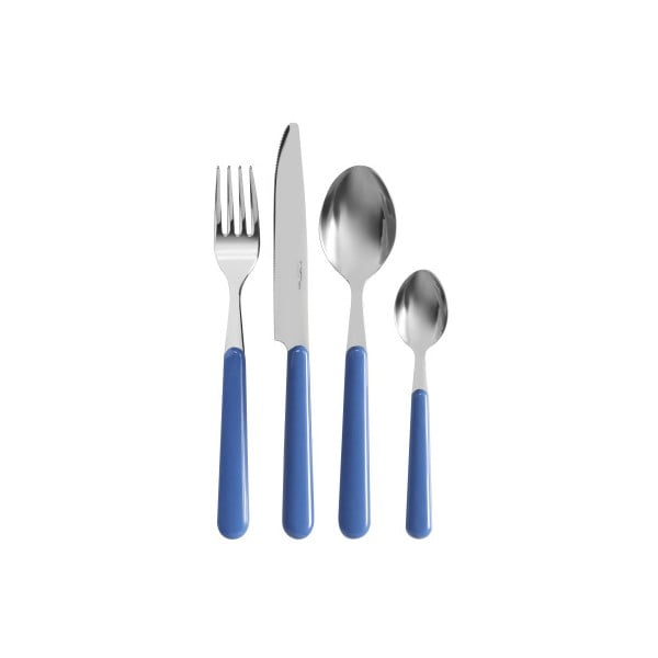 Modrý 24dílný příborový set Kaleidos Cutlery