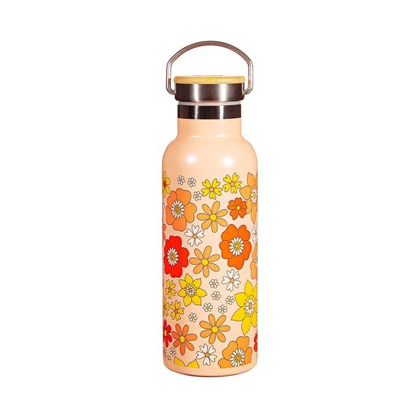 Oranžist roostevabast terasest beebipudel 500 ml 70s Floral - Sass & Belle