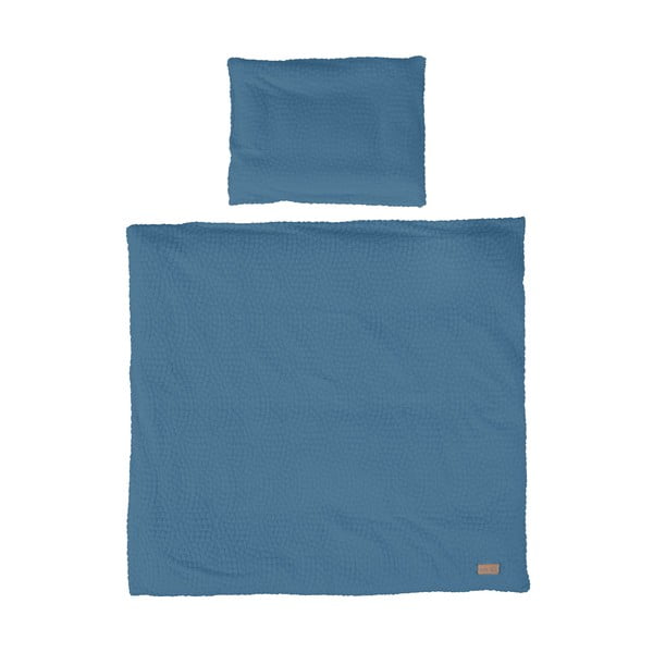 Sinine beebide voodipesu 80x80 cm Seashells - Roba