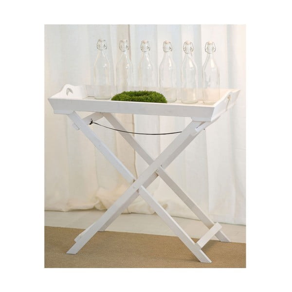 Dřevěný stolek Pilant, bílý