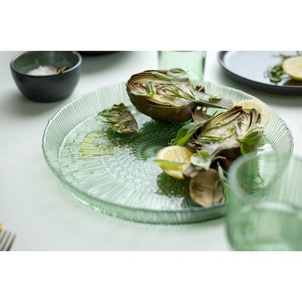 Roheline klaasist serveerimistaldrik ø 30 cm Kusintha - Bitz-image-1