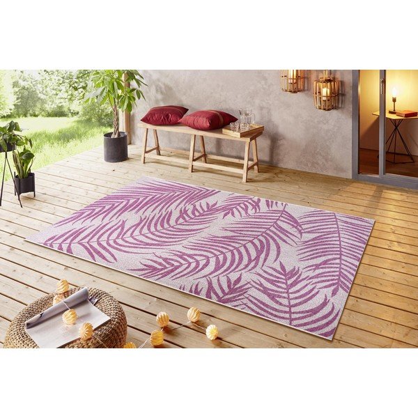 Roosa ja beež õuevaip , 200 x 290 cm Palmera - NORTHRUGS-image-1