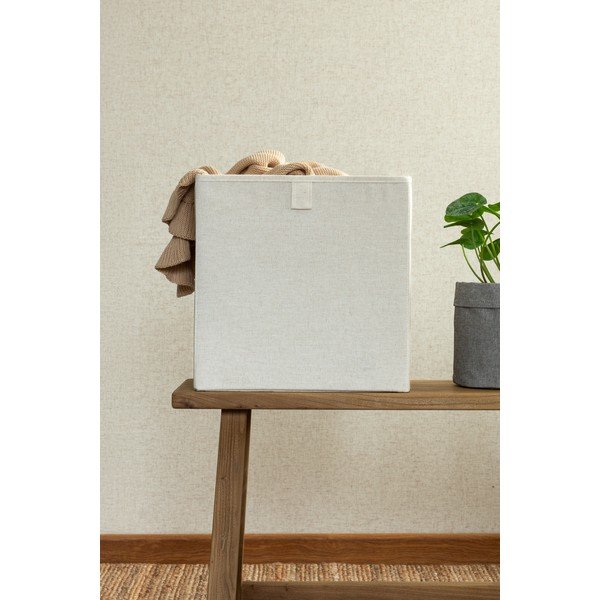 Beež tekstiilist hoiukast 32x31,5x31,5 cm Soft Storage Cube - Bigso-image-1