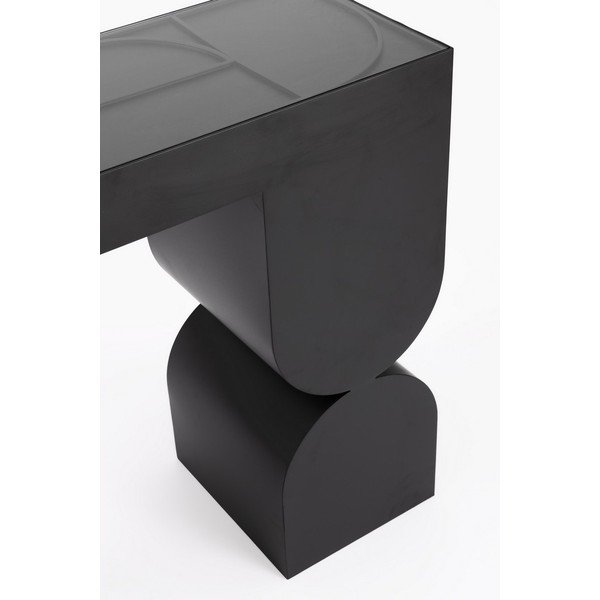 Must konsoollaud klaasist pealispinnaga 32x120 cm Archie - Bizzotto-image-4
