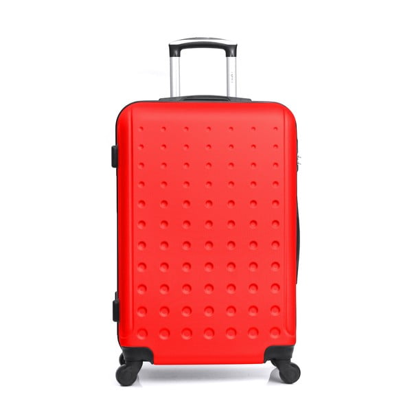 Červený cestovní kufr na kolečkách Hero Taurus, 64 l