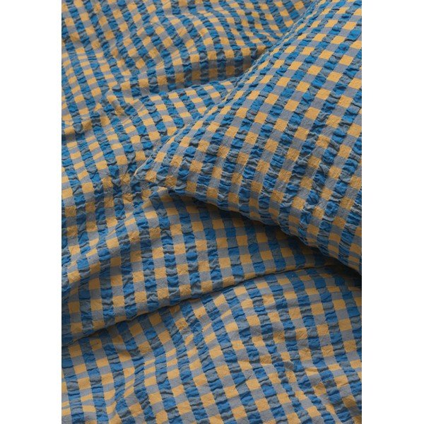 Kollane ja sinine krepp voodipesu üheinimesevoodile 140x200 cm Bæk&Bølge - JUNA-image-1