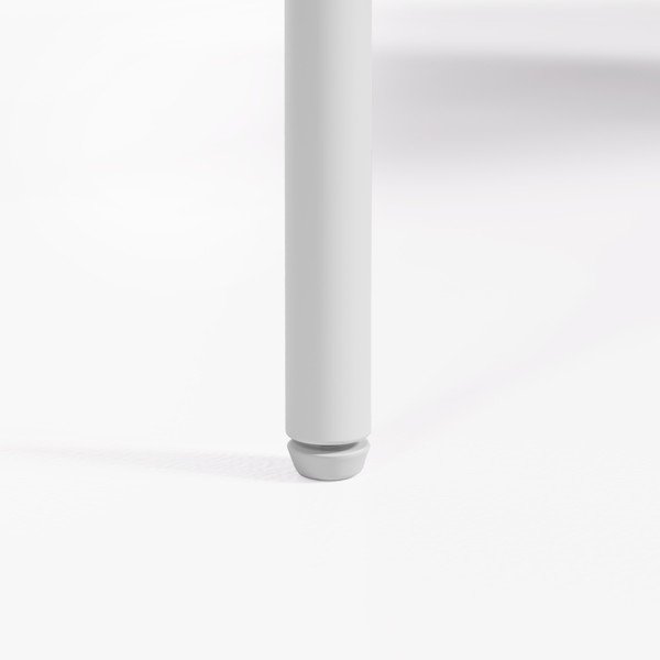 Valge telerikapp koos tuhkpuu ustega , laius 167 cm Marielle - Kave Home-image-1