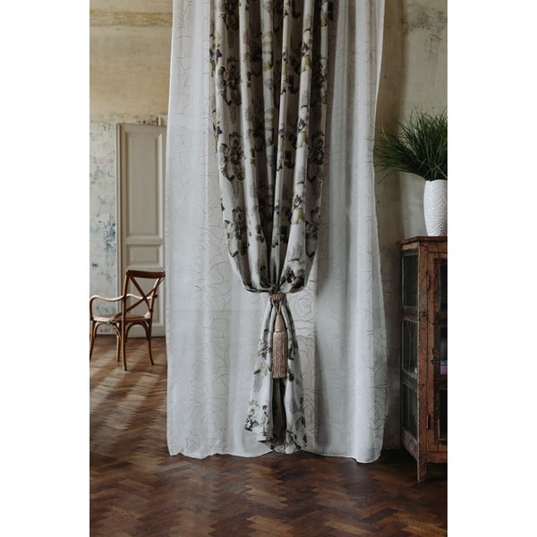 Valge-hall kardin 140x245 cm Amanda - Mendola Fabrics-image-4