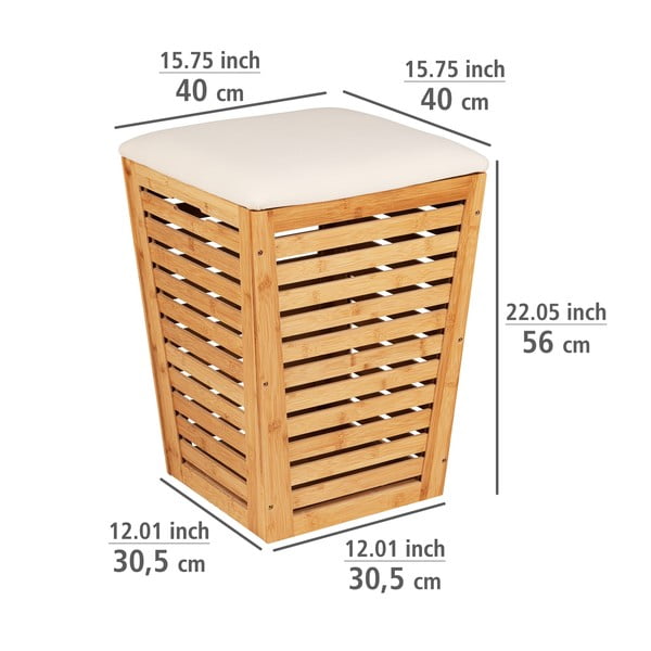 Bambusest pesukorv 55 l - Wenko-image-3