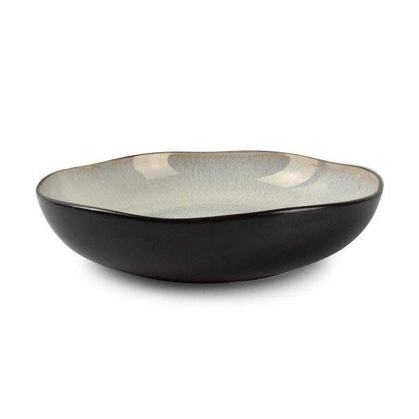 Must/beež kivikeraamiline sügav taldrik ø 22,5 cm Lunar - Salt&Pepper