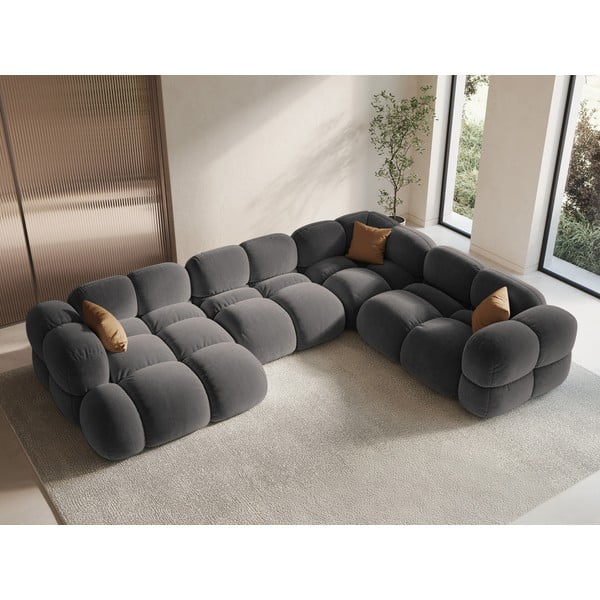  Hall sametist nurgadiivan (parem nurk/U-kujuline) Loretto – Cosmopolitan Design-image-1