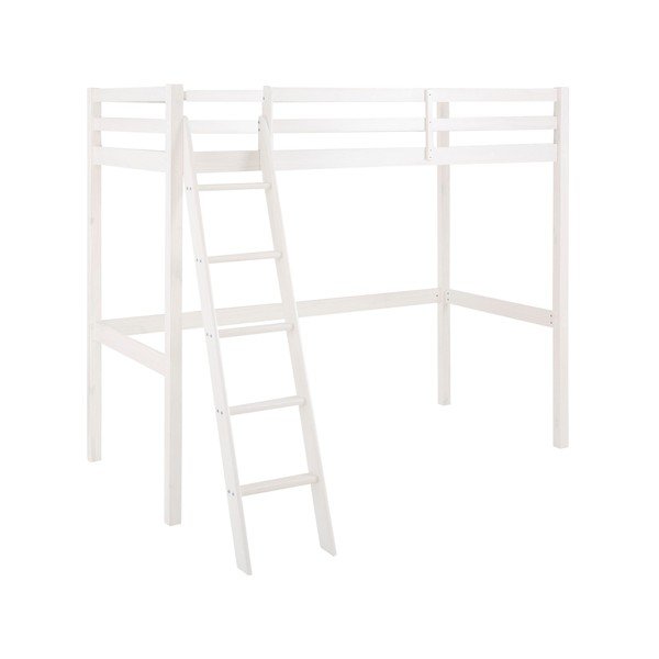 Valge tõstetud voodi, mis on valmistatud männipuidust Alpi2 - Støraa-image-2