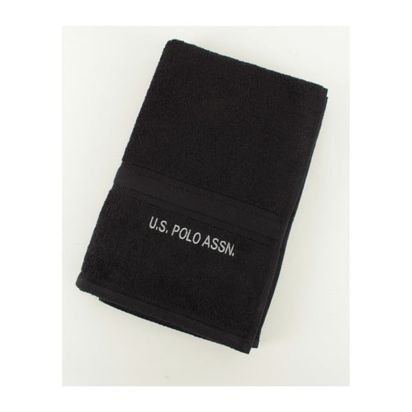 Osuška US Polo Towel Black, 70x140 cm