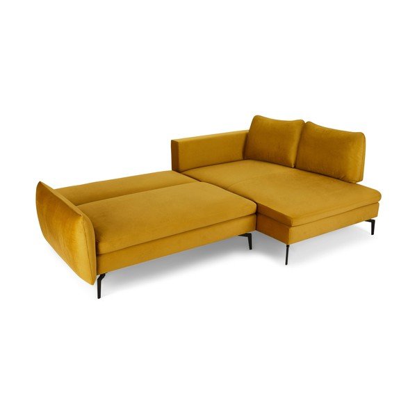 Kollane sametne nurgadiivan , paremas nurgas Fira - Bonami Selection-image-3