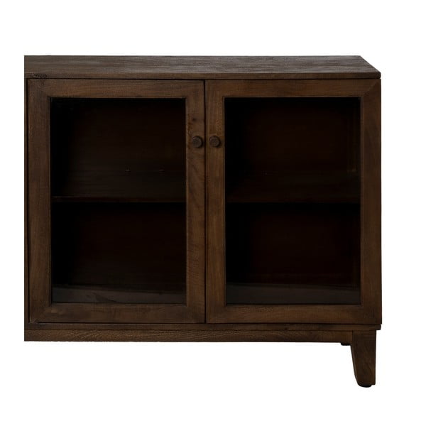 Pruun mangopuidust vitriinkapp 180x87x35 cm Ravi - Ixia-image-4