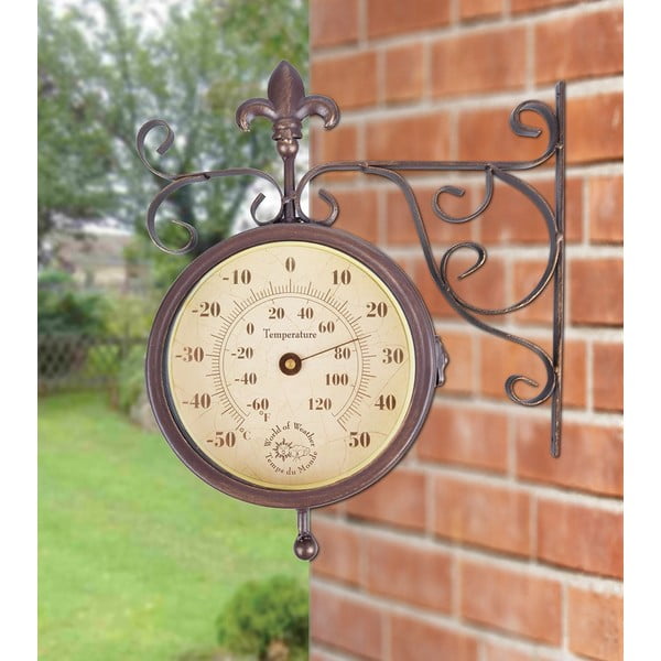 Termomeetriga välitingimustes kasutatav seinakell Rustic - Esschert Design-image-2