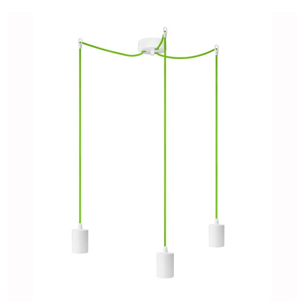 Tři závěsné kabely Cero, zelená/bílá