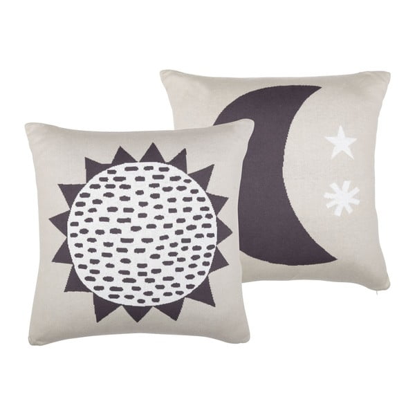 Laste hall puuvillane padi Sun & Moon, 50 x 50 cm Sun & Moon - Södahl-image-1