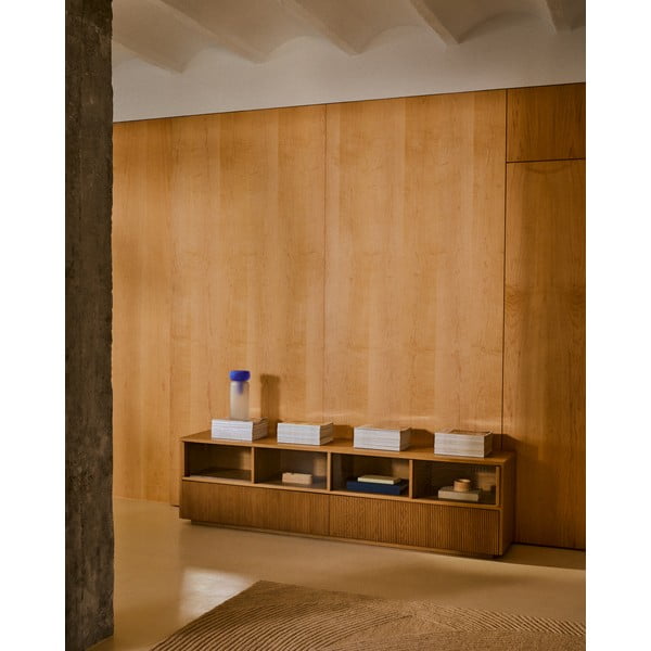 Tammespoonist TV-alus 200x54x40 cm Helvine - Kave Home-image-1