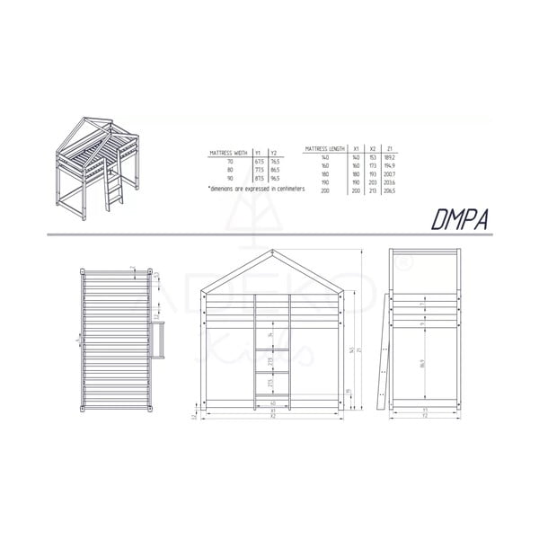 Männipuidust majakujuline narivoodi Adeko Mila DMPA, 80 x 160 cm-image-3