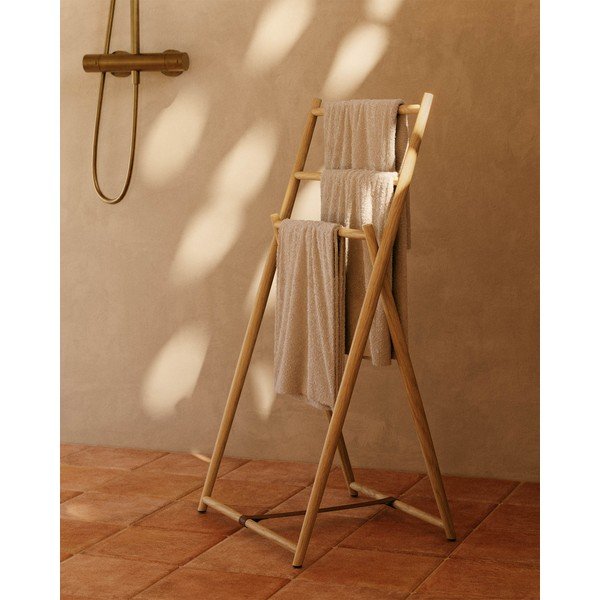 Tiikpuidust rätikuhoidja Roxana - Kave Home-image-1