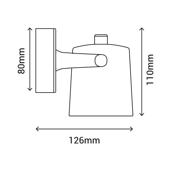 Valge seinalamp, kõrgus 11 cm Ibai - SULION-image-3
