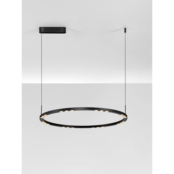 Mattmust alumiiniumist hämardatav LED-rippvalgusti ø 80 cm Lunette - Nova Luce-image-4
