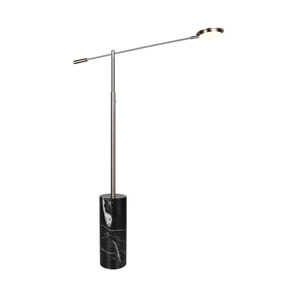 Must/hõbedane LED-põrandavalgusti (kõrgus 145 cm) Fiore - Trio Select