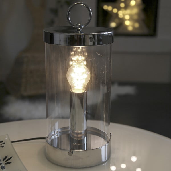 LED lucerna Candlestick 36 cm, stříbrná-image-1