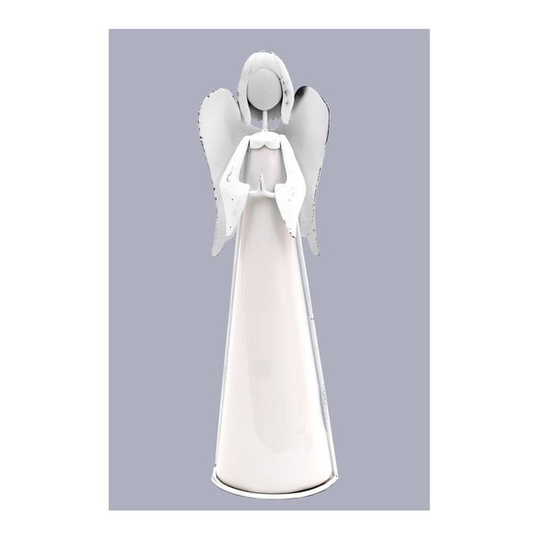 Dekorativní keramický anděl ve světlých šatech Ego Dekor