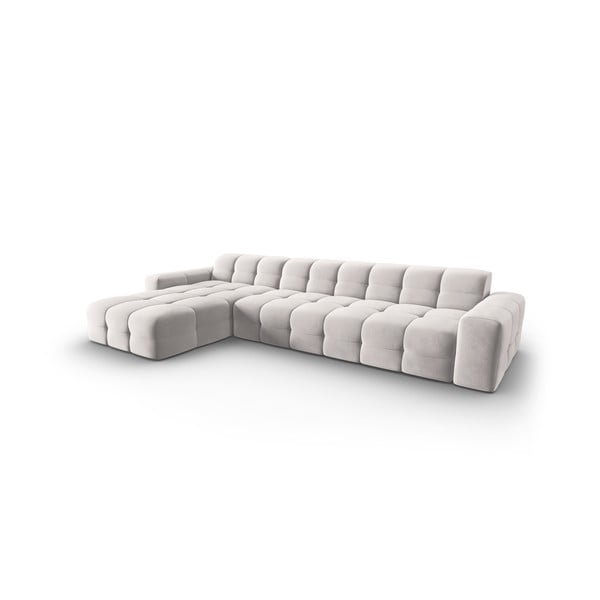 Helehall sametne nurgadiivan (vasakpoolne nurk) Kendal - Micadoni Home-image-3