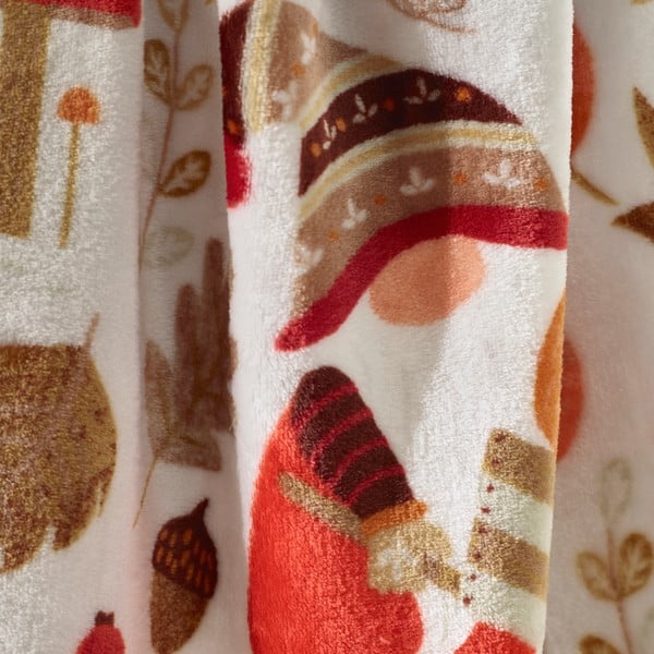 Oranž/pruun mikroplüüsist tekk 130x170 cm Woodland Gonks - Catherine Lansfield-image-2