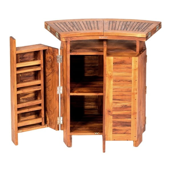 Skládací zahradní barový stolek z teakového dřeva Massive Home Real