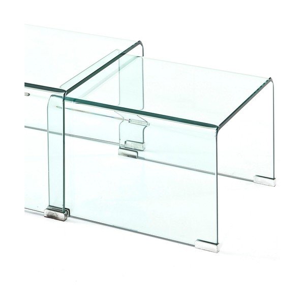 Klaasist diivanilauad 2tk komplektis 44.5x49 cm Cristal - Tomasucci-image-2