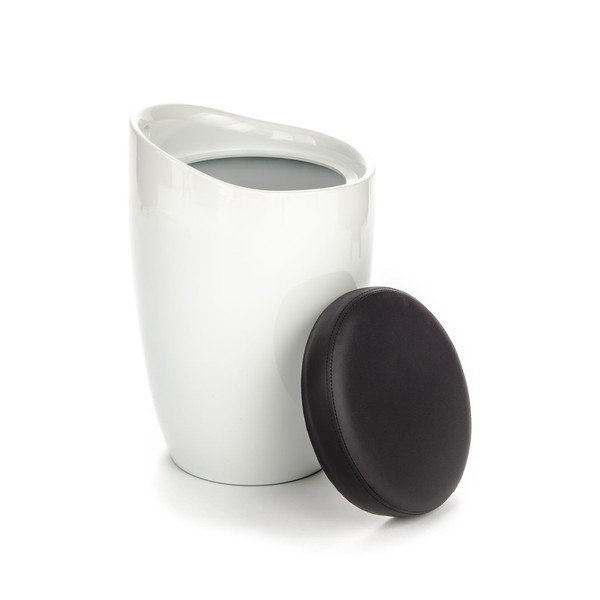 Valge/must plastist pesukorv 40 l – Tomasucci-image-1