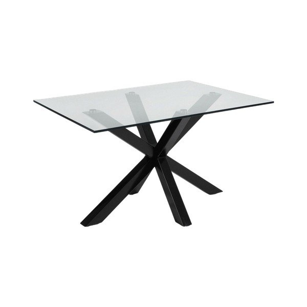 Must kohvilaud klaasist pealispinnaga 70x130 cm Argo - Kave Home-image-4