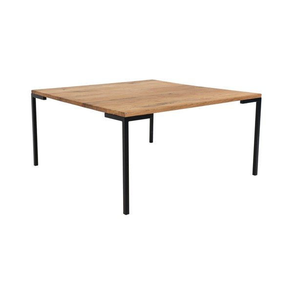 Tammeplaadiga must kohvilaud , 90 x 90 cm Lugano - House Nordic-image-1