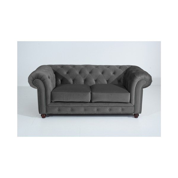 Antracitově šedá pohovka Max Winzer Orleans Velvet, 196 cm