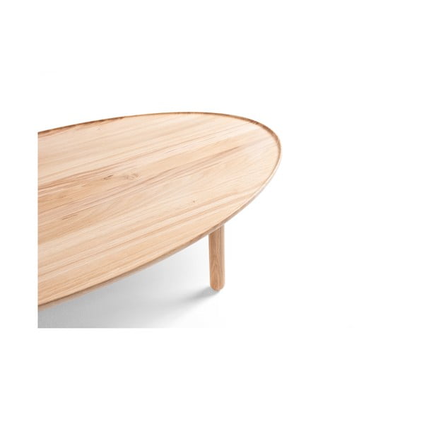 Naturaalset värvi tammepuust kohvilaud 80x150 cm Mu - Gazzda-image-3