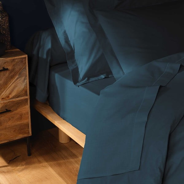 Sinine puuvillane lina 180x290 cm Lina – douceur d'intérieur-image-2