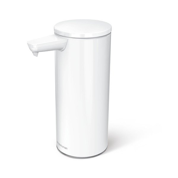 Valge puutevaba terasest seebidosaator 266 ml - simplehuman-image-4
